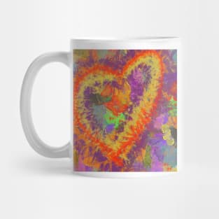 Colorful abstract of exploding hearts Mug